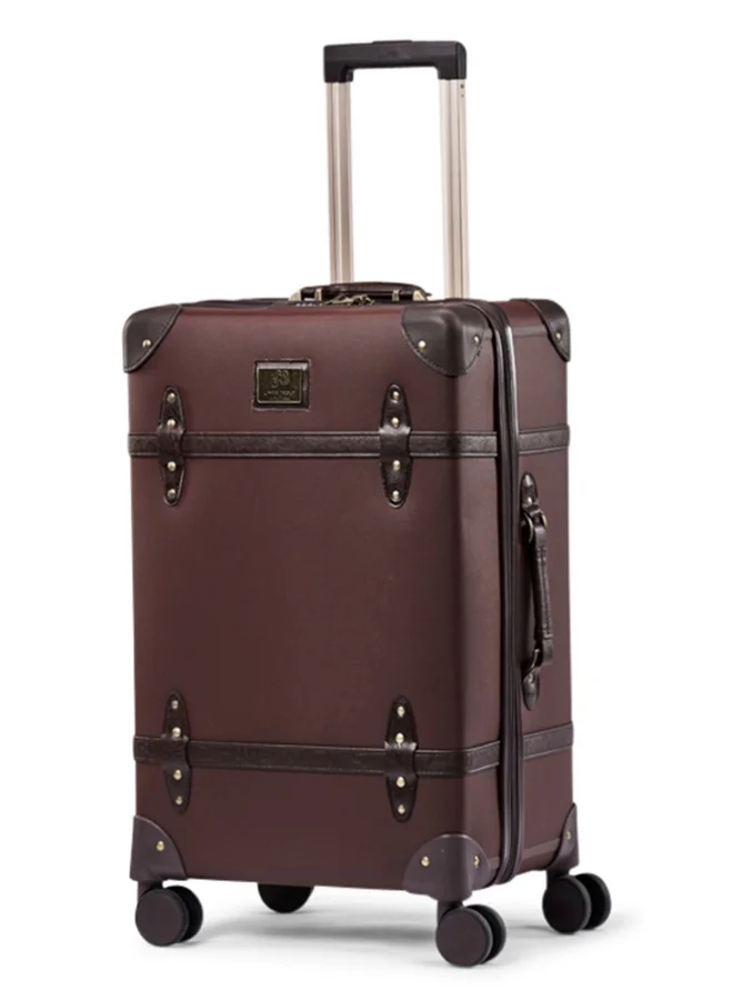 ليمرا حقيبة سفر ليمرا مقاس 20 بوصة من الجلد الفاخر - شنطة كابينة طيار بعجلات دوارة 360 درجة، خفيفة الوزن